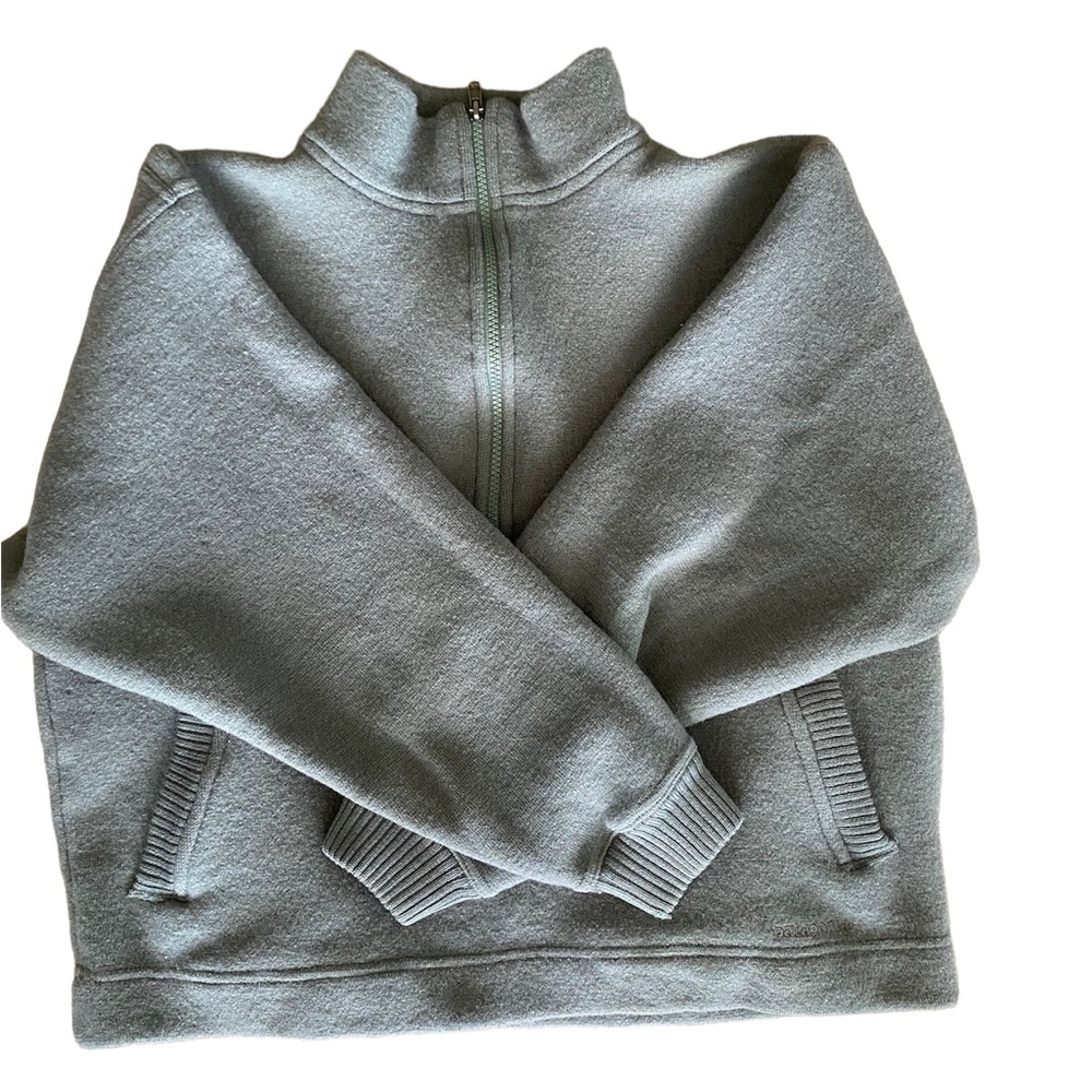 Vintage Patagonia Wool Half Zip Sweater - Sage green, size L